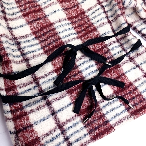 Derek Lam 10 Crosby Wool Blazer White Red Plaid Sz 4 - Picture 6 of 12